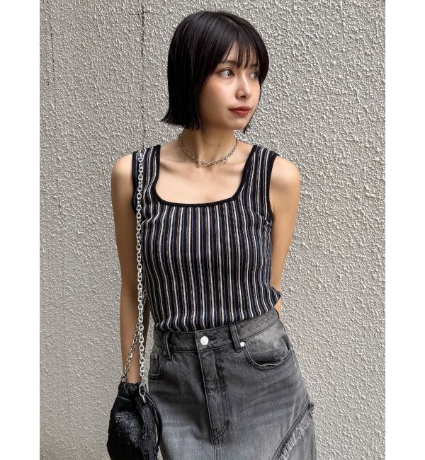 MURUA「ランダムガーターニットタンク」|ニット・セーター|