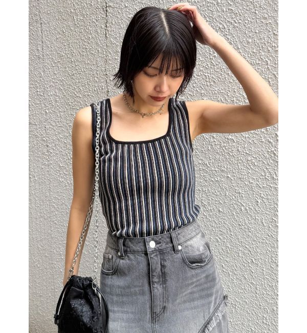 MURUA「ランダムガーターニットタンク」|ニット・セーター|