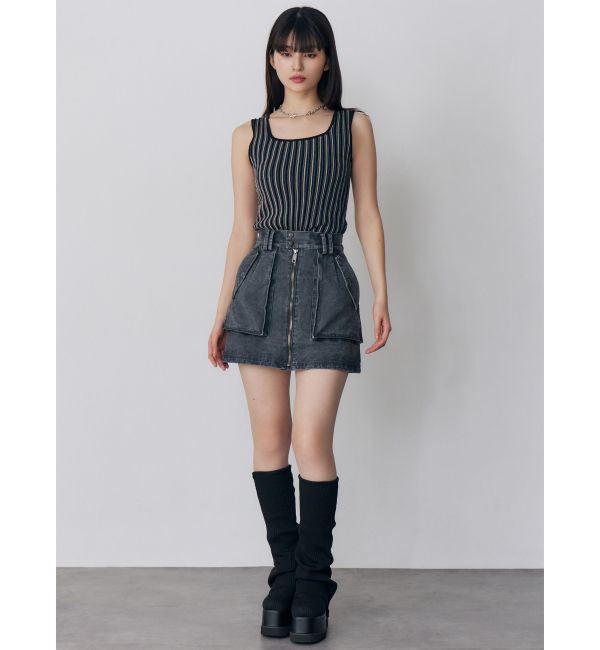 MURUA「ランダムガーターニットタンク」|ニット・セーター|