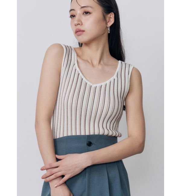 MURUA「ランダムガーターニットタンク」|ニット・セーター|ライトミックス