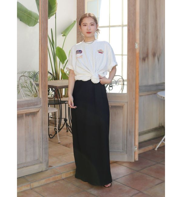 Ungrid「エンブロイダリーダメージロゴTee」|Tシャツ・カットソー|