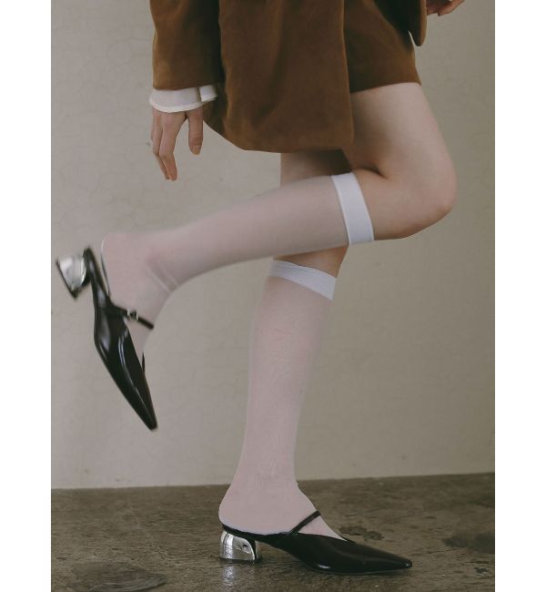 LAGUNAMOON「MODERNカッティングメタルヒールミュール」|その他|ブラウン