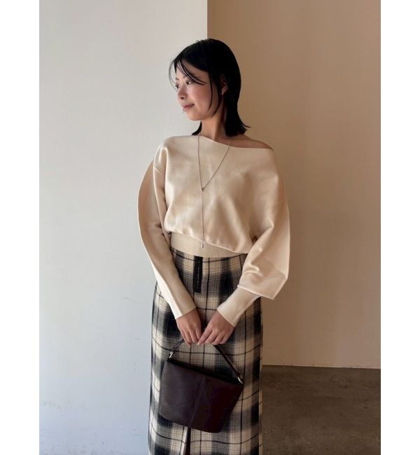 LAGUNAMOON「ロービングチェックナロースカート」|スカート|