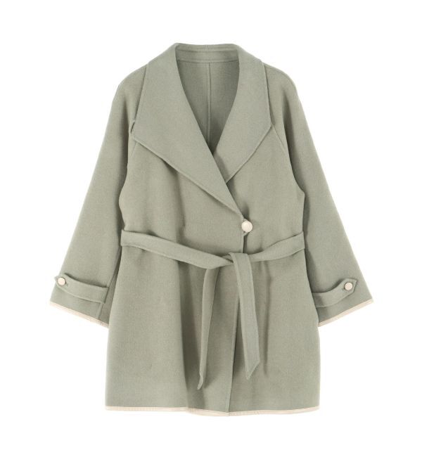 LAGUNAMOON「ラペルリバーコート」|その他|グリーン