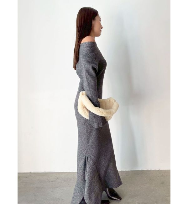 LAGUNAMOON「オフショルリブニットワンピース」|ワンピース|