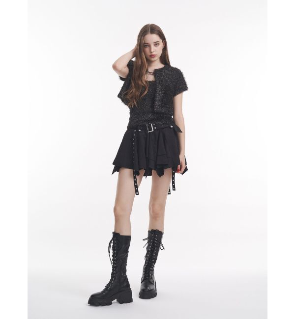 jouetie「ハーフスリーブラメニットアンサンブル」|ニット・セーター|