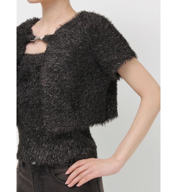 jouetie「ハーフスリーブラメニットアンサンブル」|ニット・セーター|