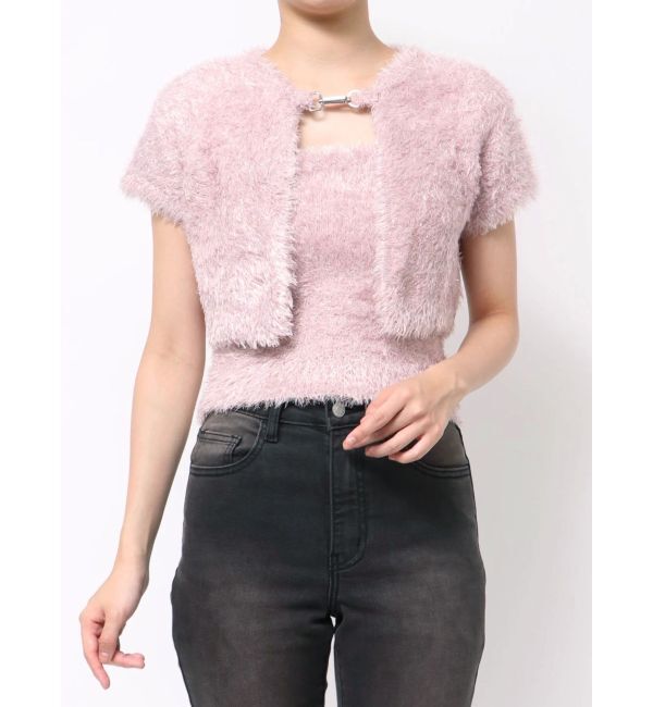 jouetie「ハーフスリーブラメニットアンサンブル」|ニット・セーター|