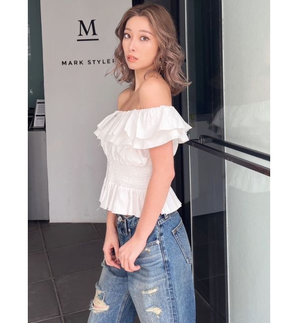 GYDA「2WAYフリルオフショルブラウス」|シャツ・ブラウス|