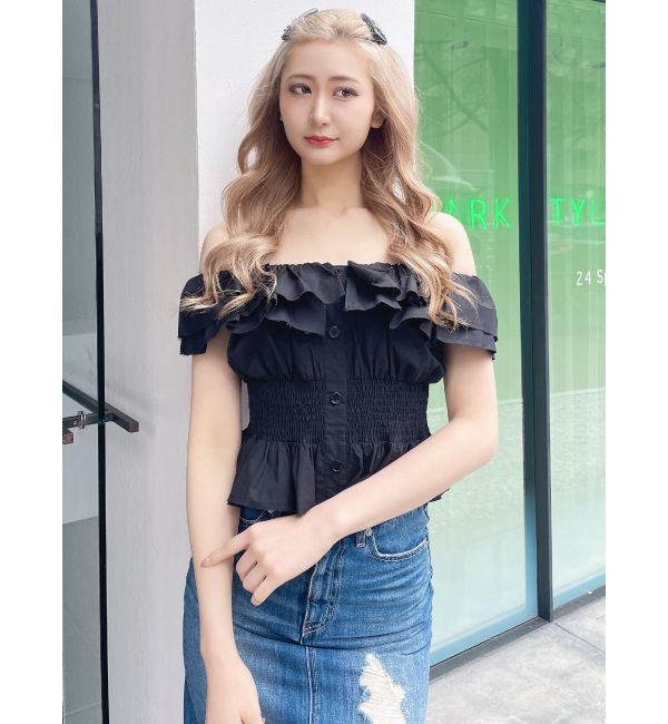 GYDA「2WAYフリルオフショルブラウス」|シャツ・ブラウス|