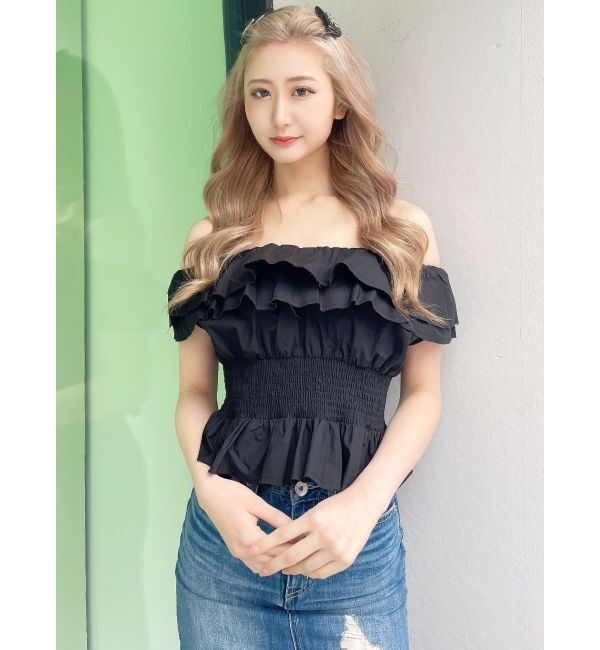GYDA「2WAYフリルオフショルブラウス」|シャツ・ブラウス|