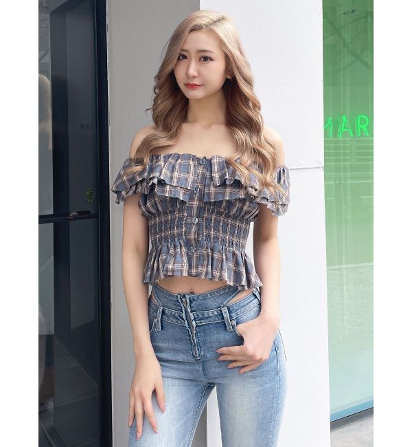 GYDA「2WAYフリルオフショルブラウス」|シャツ・ブラウス|