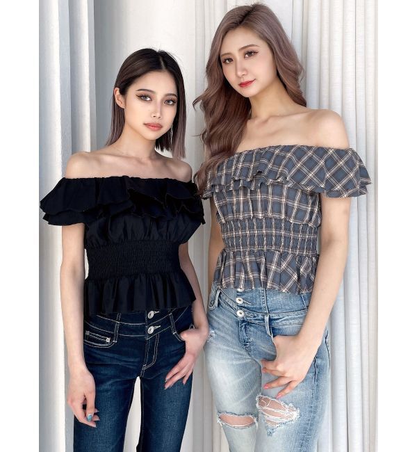 GYDA「2WAYフリルオフショルブラウス」|シャツ・ブラウス|