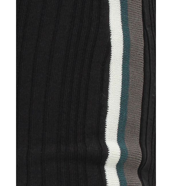 GYDA「サイドラインハーフスリーブニットトップス【SETUP着用可】」|ニット・セーター|