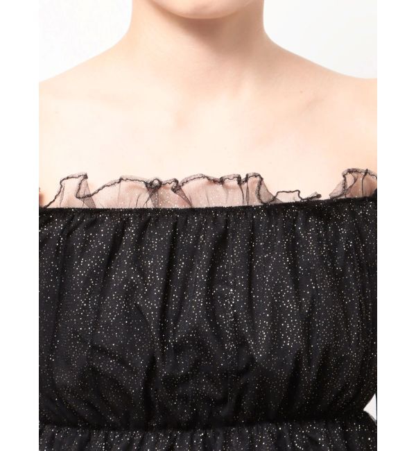 GYDA「ラメチュールオフショルブラウス」|シャツ・ブラウス|