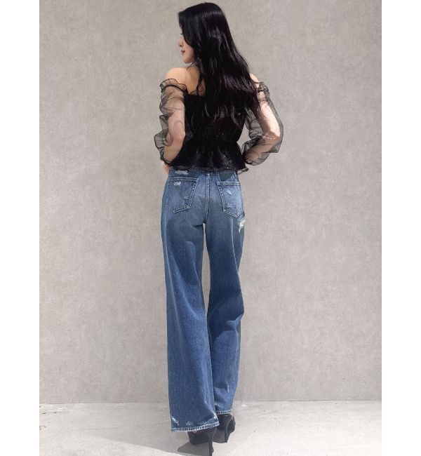 GYDA「ラメチュールオフショルブラウス」|シャツ・ブラウス|