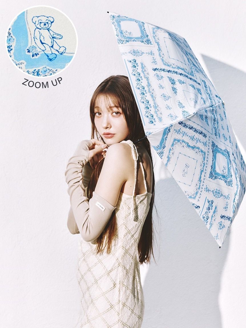 LILY BROWN「【LILY BROWN&times;PROTECT U】Lily Bearモチーフ晴雨兼用折り畳み日傘」|傘|
