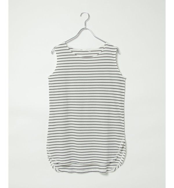 ikka「【雑誌 InRed 6月号掲載】【接触冷感／UVカット】コットンUSA裾ラウンドノースリプルオーバー」|タンクトップ|