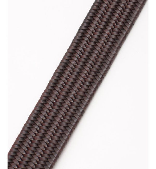 ikka「レザーストレッチメッシュベルト」|ダウンベスト・ベスト|