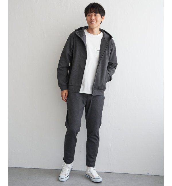 ikka「テックストレッチジップパーカー」|カーディガン|