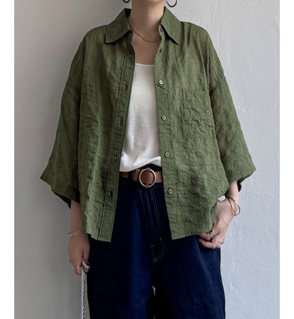 Lbc with Life「針抜きシアーボックスシルエットシャツ」|シャツ・ブラウス|