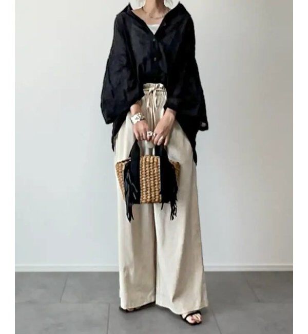 Lbc with Life「針抜きシアーボックスシルエットシャツ」|シャツ・ブラウス|