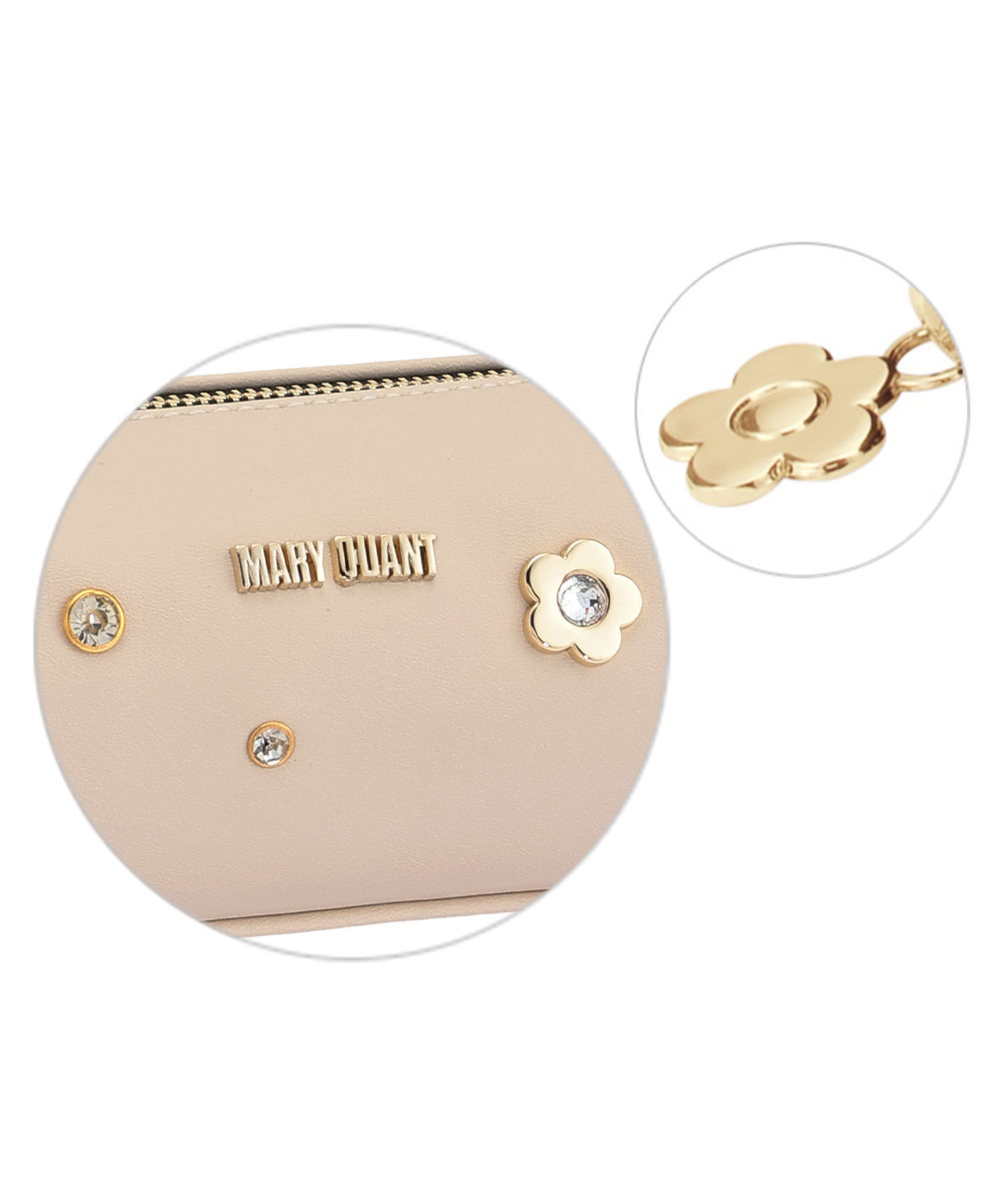 MARY QUANT「メタルビジュー スクエアペンケース」|ポーチ|