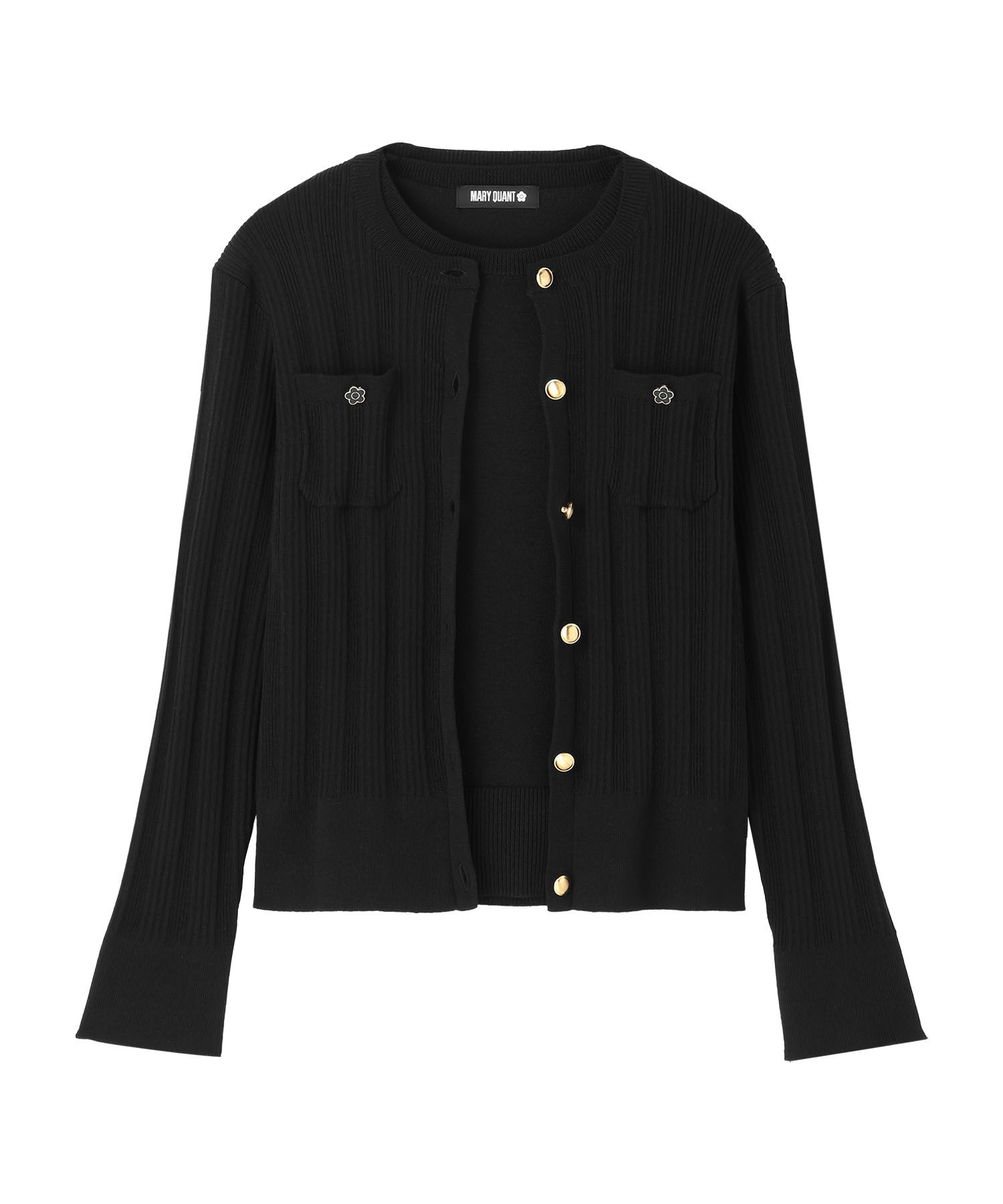 MARY QUANT「ゴールドボタン アンサンブル」|カーディガン|ブラック