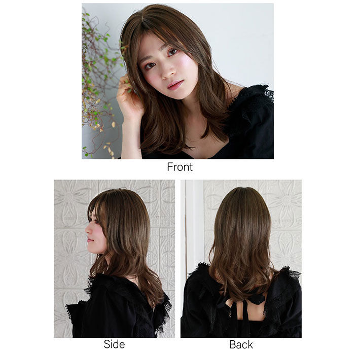 BACKYARD FAMILY「プリシラ ウィッグ つむじ 前髪 通販 グラムワンレンバングス つむじ付き 前髪ウィッグ」|ヘアスタイリング|