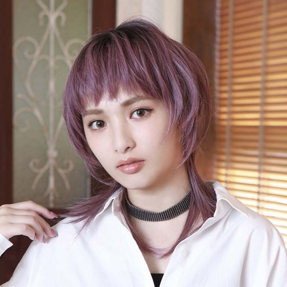 BACKYARD FAMILY「プリシラ prisila オールウィッグ ショート A-105 通販 ネオショートウルフ」|ヘアスタイリング|パープル1