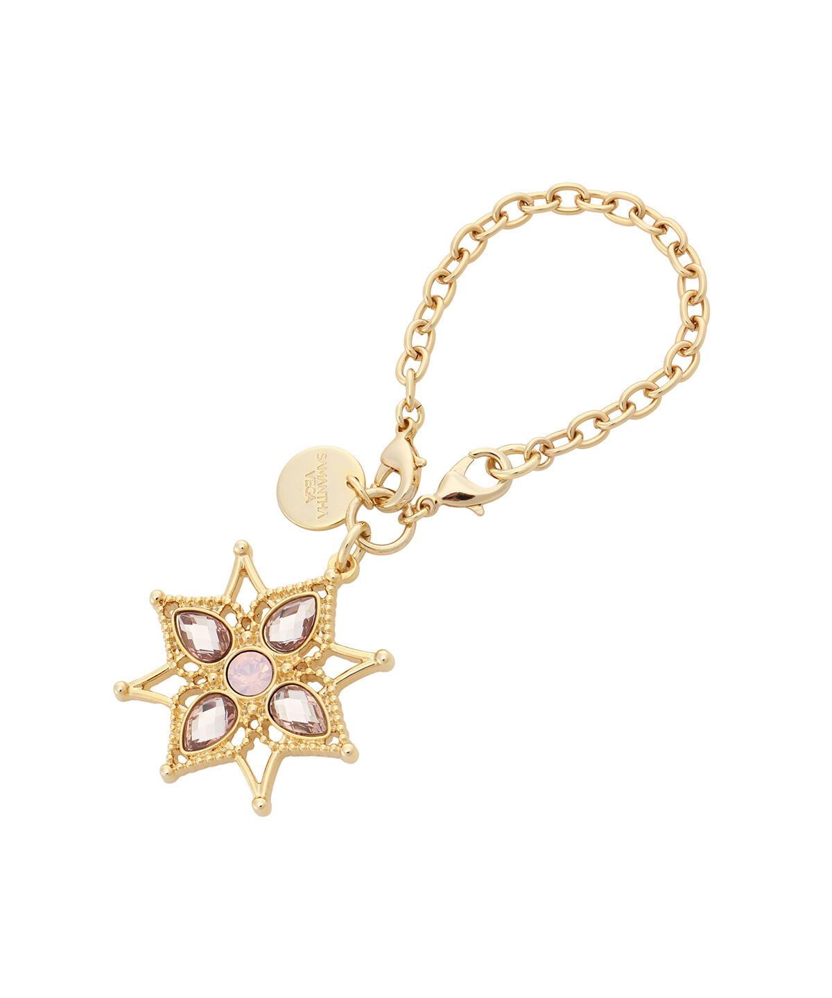 Samantha Vega「クリスタルドロップチャーム」|チャーム・キーホルダー|ピンク