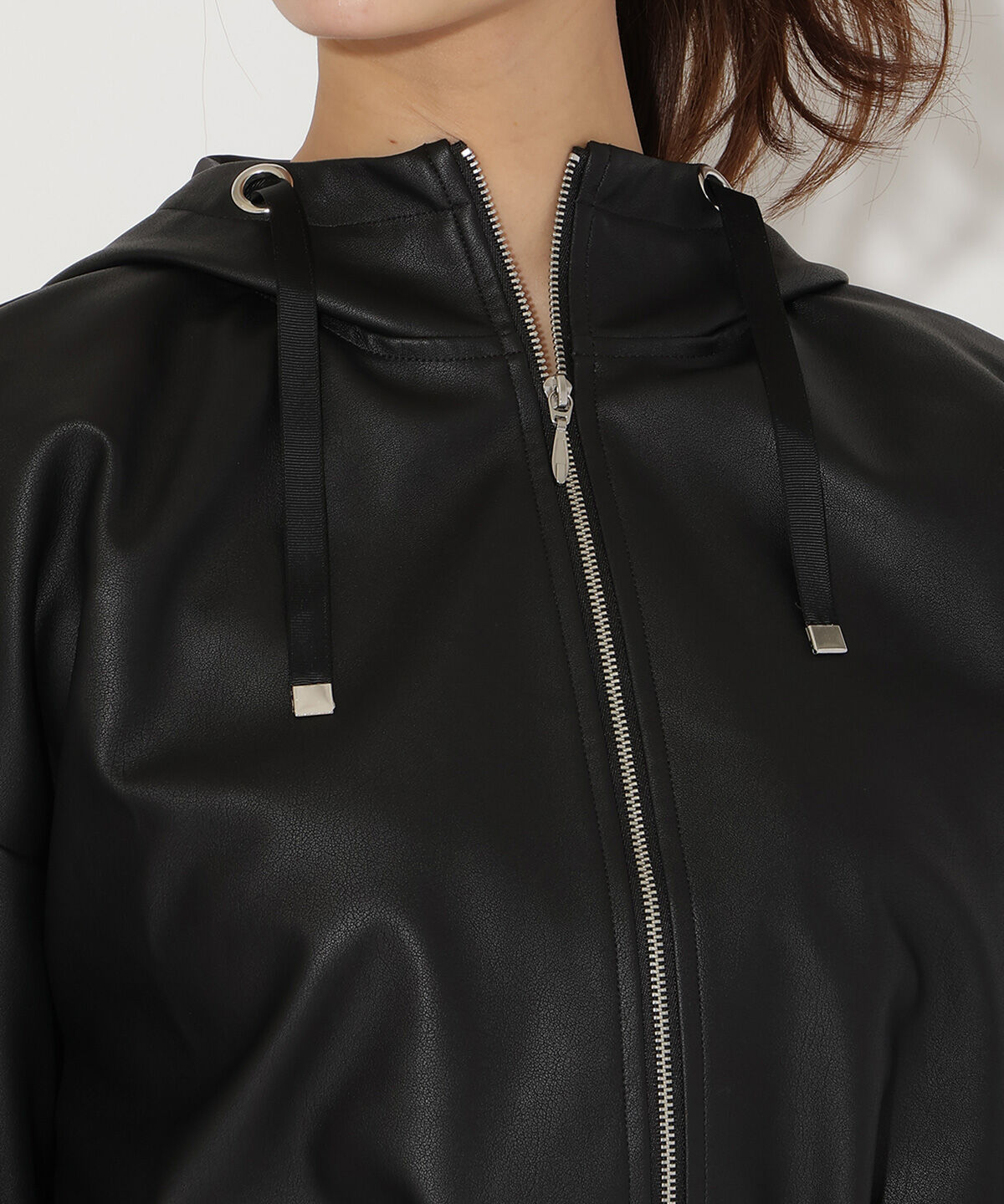 アンドクチュール「フェイクレザーブルゾン」|ブルゾン・スタジャン|