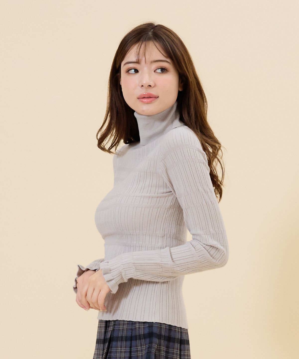 REDYAZEL「デザインリブタートルニット」|ニット・セーター|