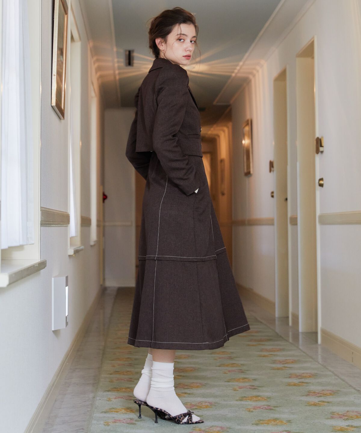 REDYAZEL「ウーリッシュショートダブルジャケット」|テーラードジャケット|