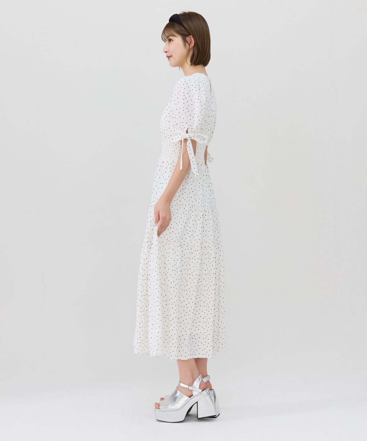 REDYAZEL「リボンスリーブティアードワンピース」|ワンピース|