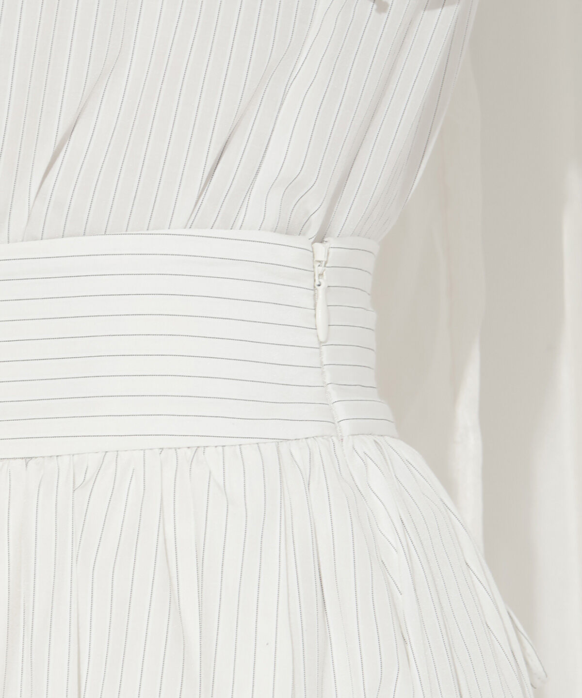 WILLSELECTION「バックレースアップストライプスカート」|フレア|