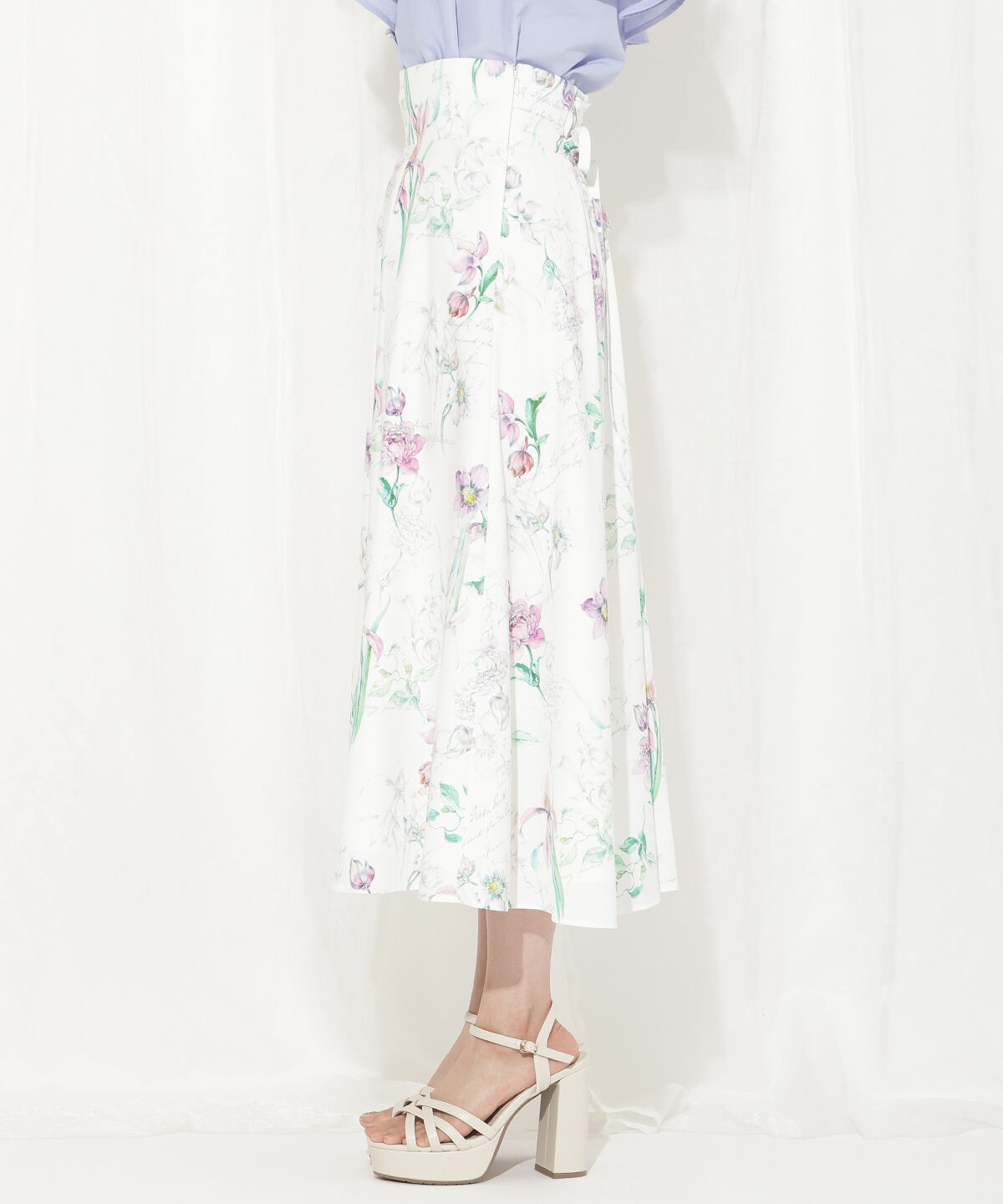 WILLSELECTION「ボタニカルフラワータックフレアスカート」|フレア|