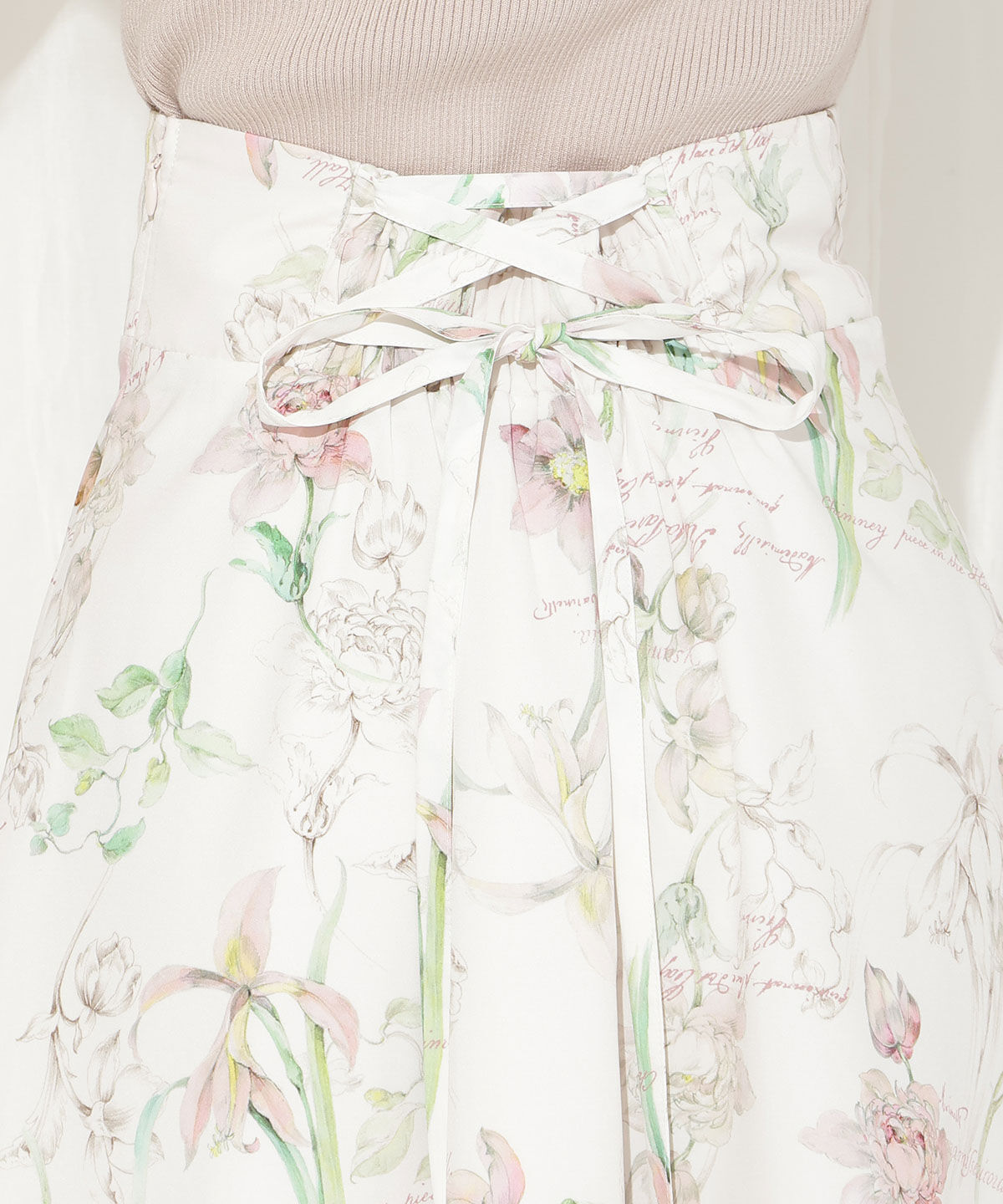 WILLSELECTION「ボタニカルフラワータックフレアスカート」|フレア|