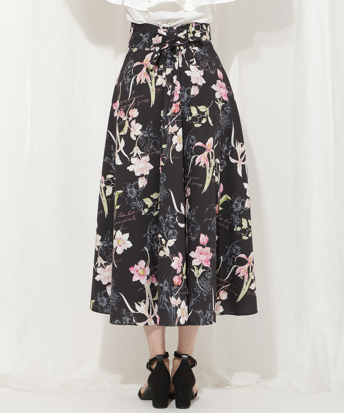 WILLSELECTION「ボタニカルフラワータックフレアスカート」|フレア|