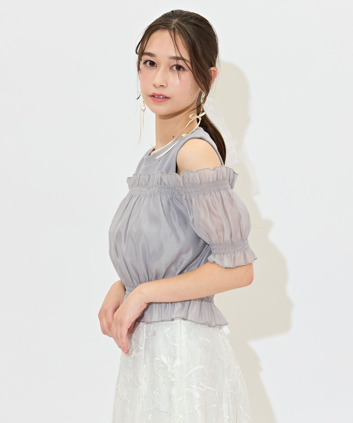 WILLSELECTION「レイヤード風オフショルカットトップス」|Tシャツ・カットソー|