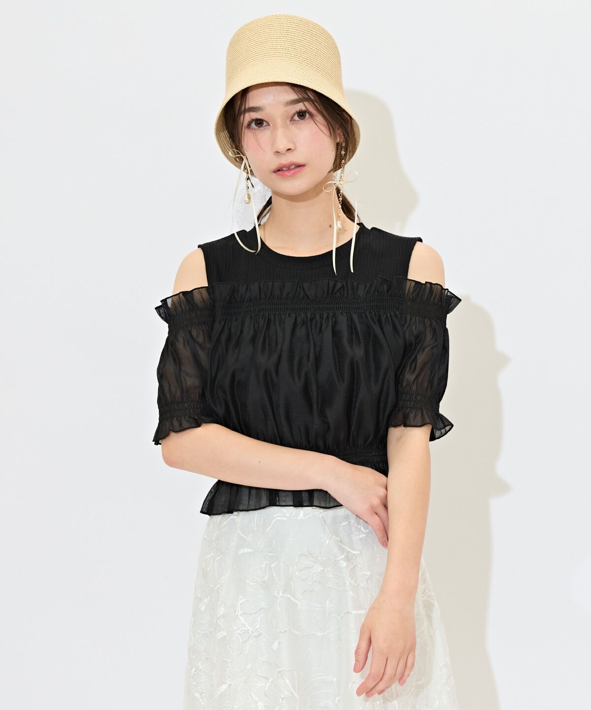 WILLSELECTION「レイヤード風オフショルカットトップス」|Tシャツ・カットソー|