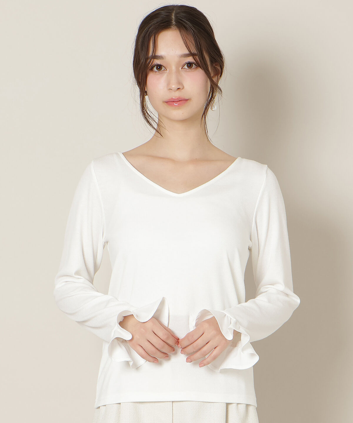 WILLSELECTION「フリルカフスインナートップス」|Tシャツ・カットソー|オフ