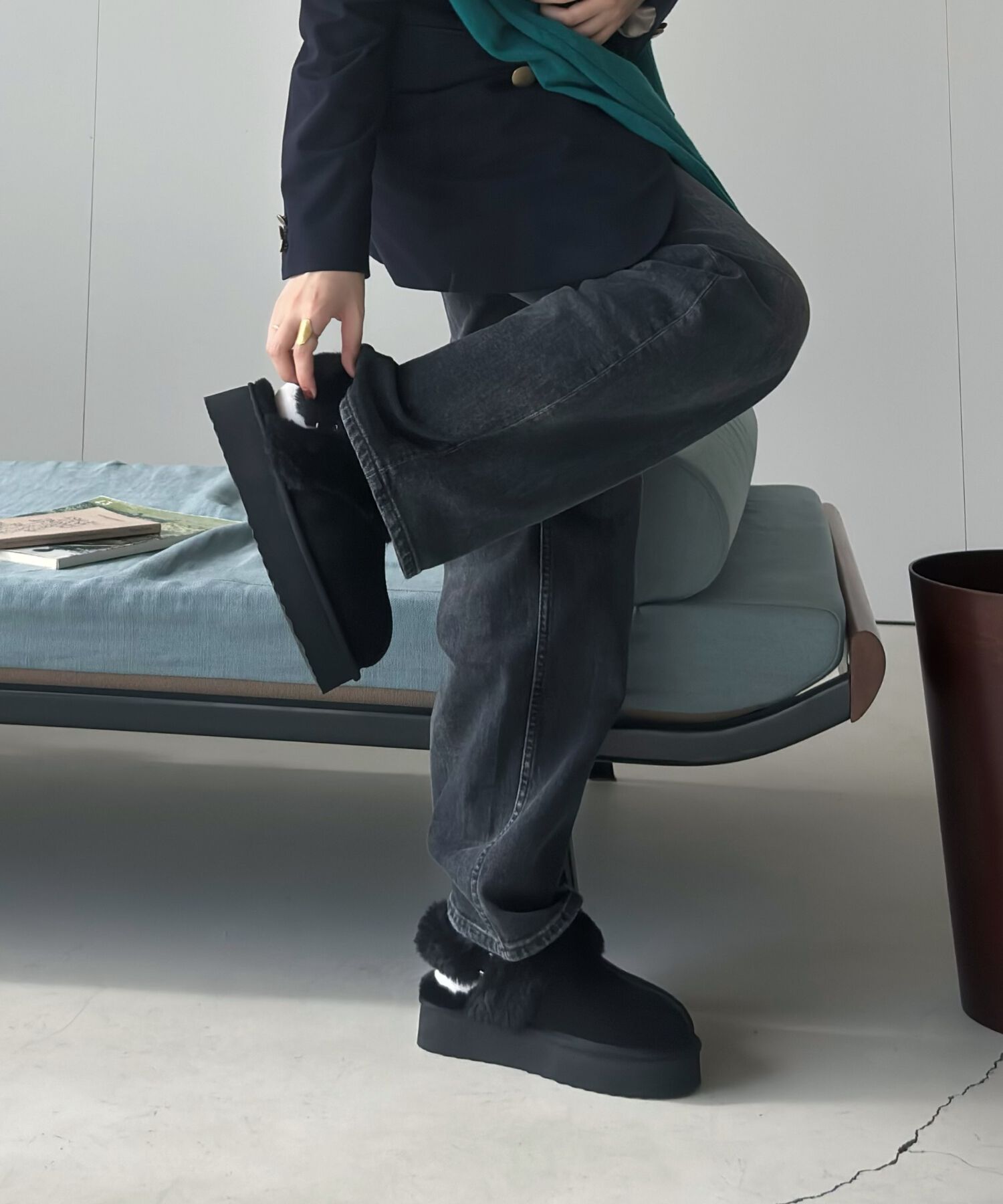 ORiental TRaffic「【 厚底 】 ムートン 2way サンダル /51320 防寒」|サンダル|