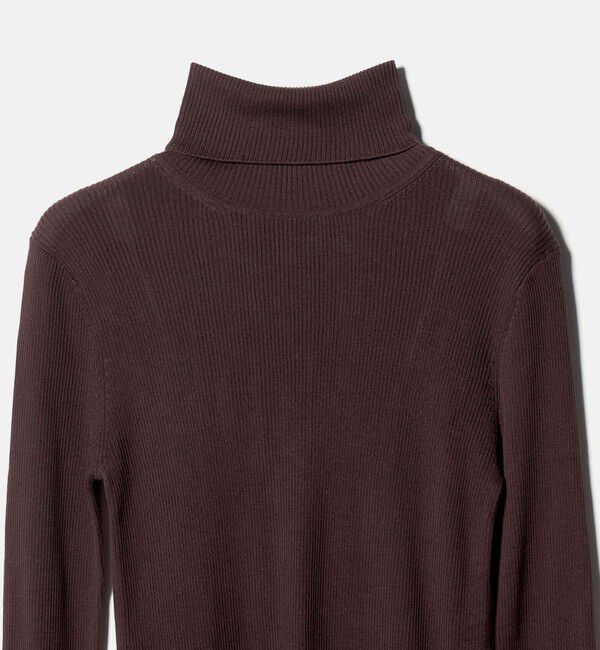 UNITED ARROWS「シルクリブ タートルネック ニット」|ニット・セーター|
