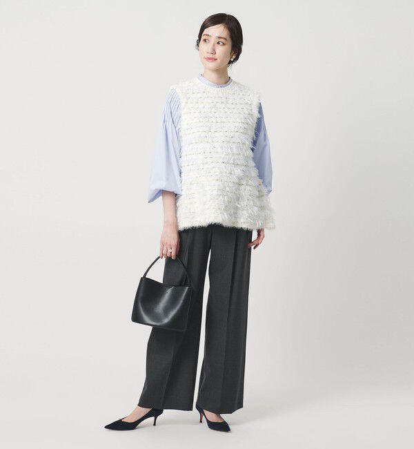 UNITED ARROWS「ミックスヤーン ペプラム ベスト」|ベスト・ジレ|