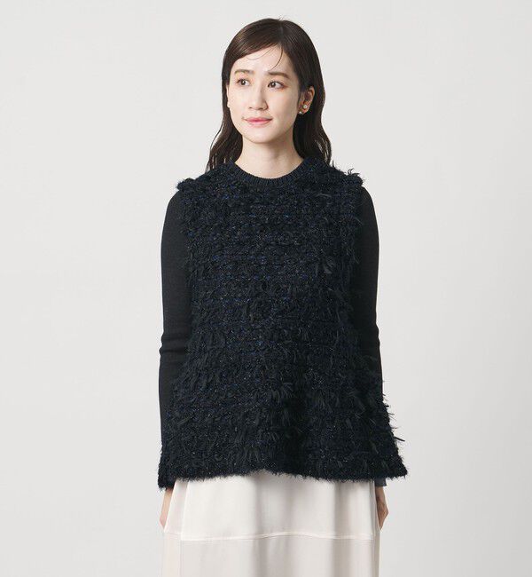 UNITED ARROWS「ミックスヤーン ペプラム ベスト」|ベスト・ジレ|