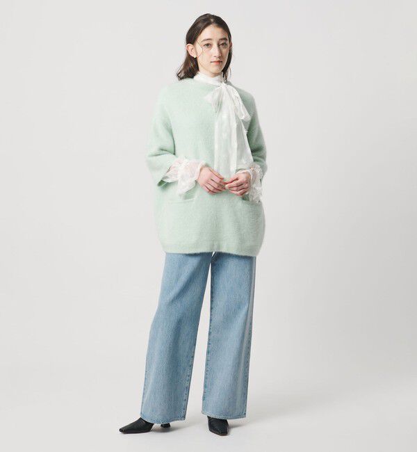 UNITED ARROWS「チュールフラワー ボウタイブラウス ‐ウォッシャブル‐」|シャツ・ブラウス|