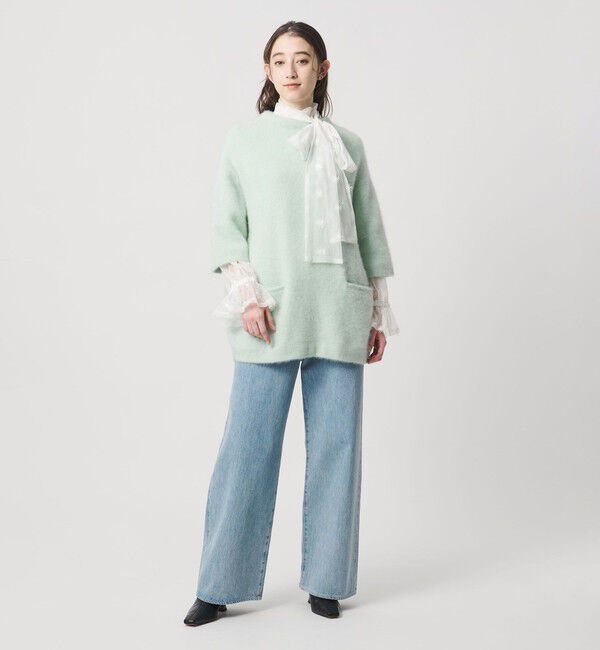 UNITED ARROWS「チュールフラワー ボウタイブラウス ‐ウォッシャブル‐」|シャツ・ブラウス|