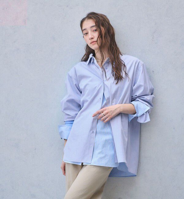 UNITED ARROWS「SOKTAS ロングシャツ」|シャツ・ブラウス|LT.BLUE