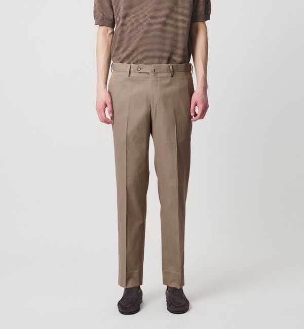 UNITED ARROWS「クールモーション ドビー サイドエクステンド ノープリーツスラックス COMFORT EASY‐MODEL　接触冷感　吸」|スラックス|